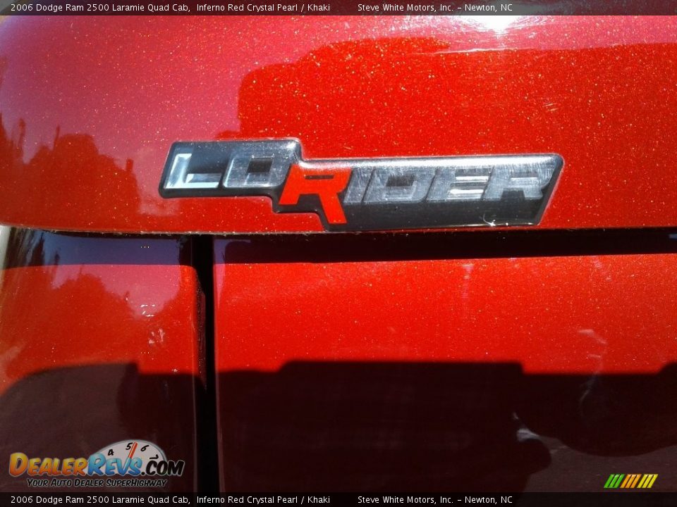 2006 Dodge Ram 2500 Laramie Quad Cab Inferno Red Crystal Pearl / Khaki Photo #32
