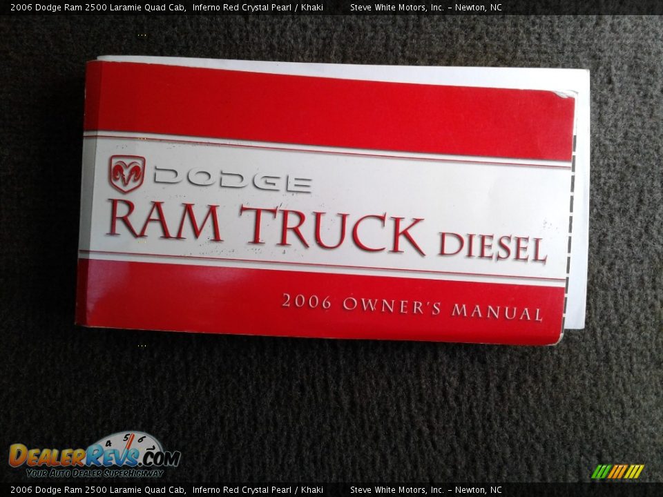 2006 Dodge Ram 2500 Laramie Quad Cab Inferno Red Crystal Pearl / Khaki Photo #36