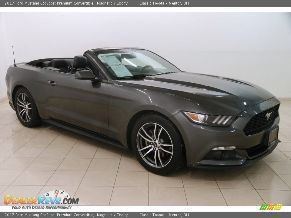 2017 Ford Mustang EcoBoost Premium Convertible Magnetic / Ebony Photo #1