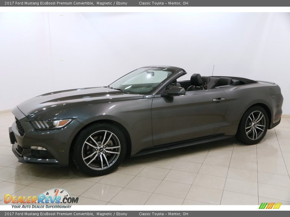 2017 Ford Mustang EcoBoost Premium Convertible Magnetic / Ebony Photo #4