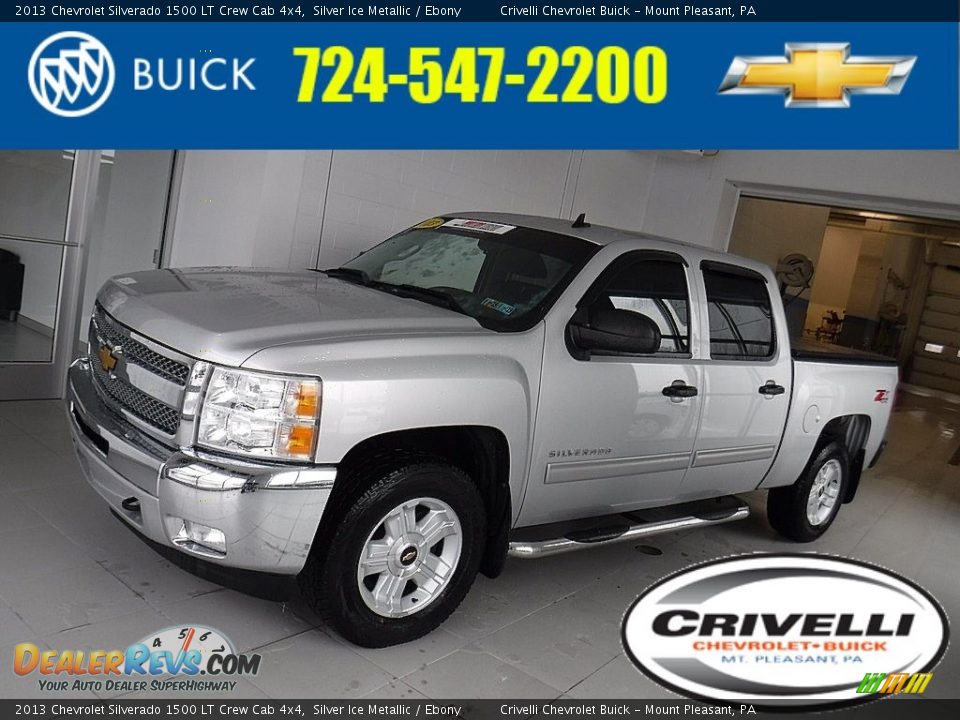 2013 Chevrolet Silverado 1500 LT Crew Cab 4x4 Silver Ice Metallic / Ebony Photo #1
