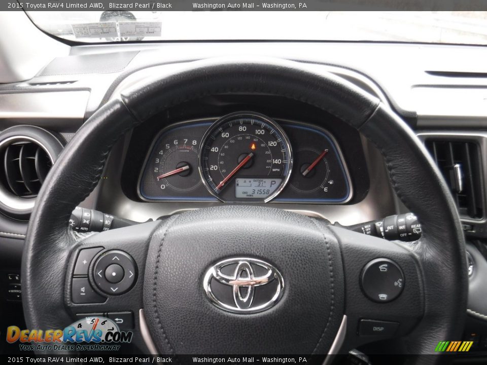 2015 Toyota RAV4 Limited AWD Blizzard Pearl / Black Photo #20