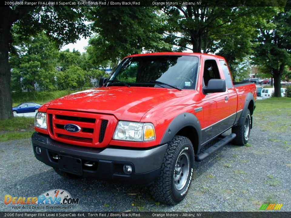 2006 Ford Ranger FX4 Level II SuperCab 4x4 Torch Red / Ebony Black/Red Photo #1