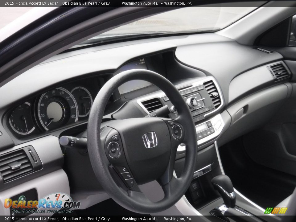 2015 Honda Accord LX Sedan Obsidian Blue Pearl / Gray Photo #10
