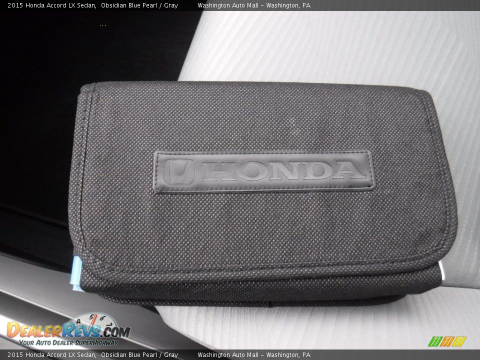 2015 Honda Accord LX Sedan Obsidian Blue Pearl / Gray Photo #22