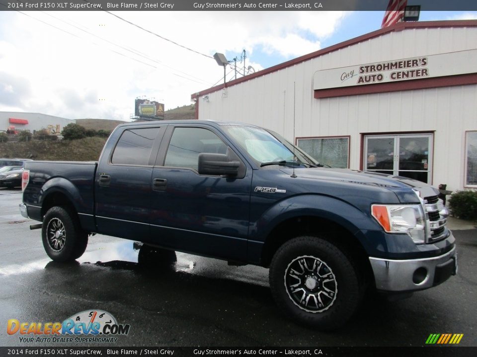 2014 Ford F150 XLT SuperCrew Blue Flame / Steel Grey Photo #1