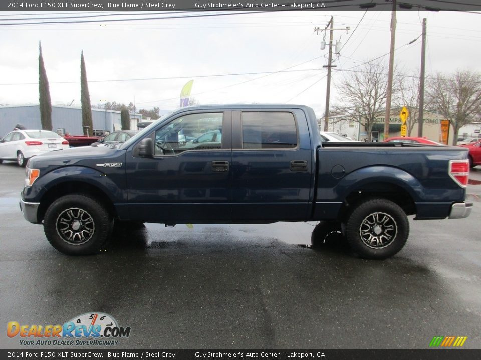 2014 Ford F150 XLT SuperCrew Blue Flame / Steel Grey Photo #4