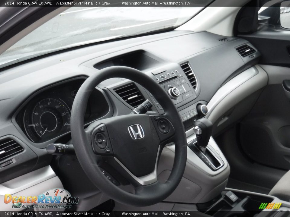 2014 Honda CR-V EX AWD Alabaster Silver Metallic / Gray Photo #13
