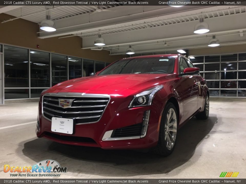 2018 Cadillac CTS Luxury AWD Red Obsession Tintcoat / Very Light Cashmere/Jet Black Accents Photo #2
