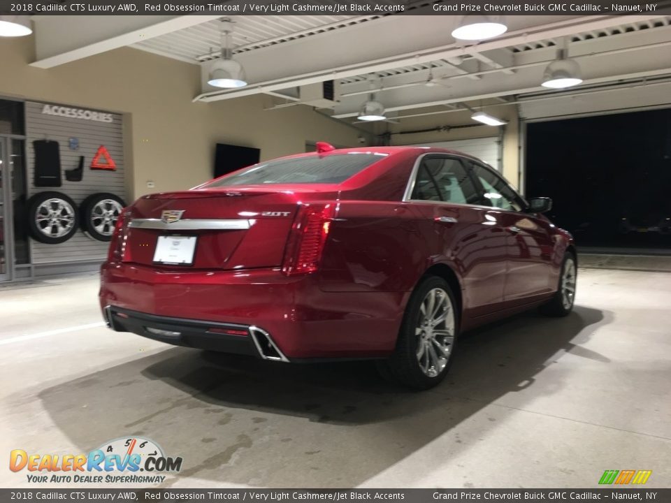 2018 Cadillac CTS Luxury AWD Red Obsession Tintcoat / Very Light Cashmere/Jet Black Accents Photo #6