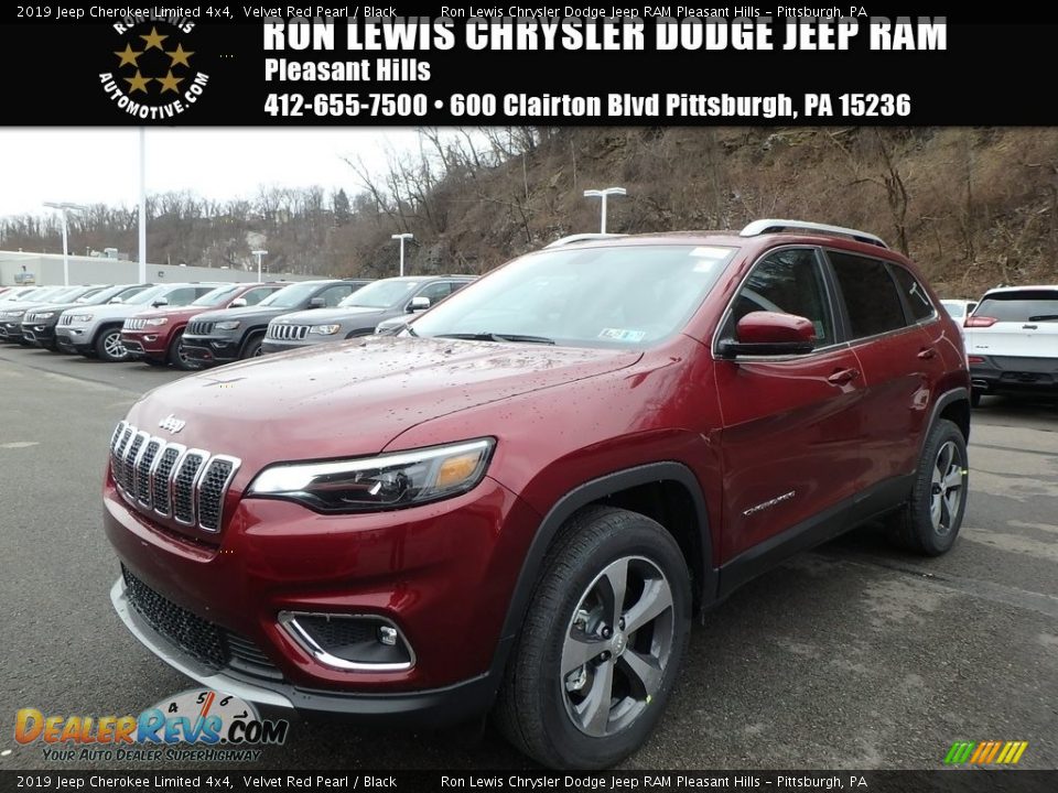 2019 Jeep Cherokee Limited 4x4 Velvet Red Pearl / Black Photo #1