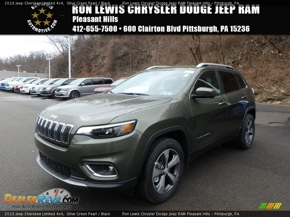 2019 Jeep Cherokee Limited 4x4 Olive Green Pearl / Black Photo #1