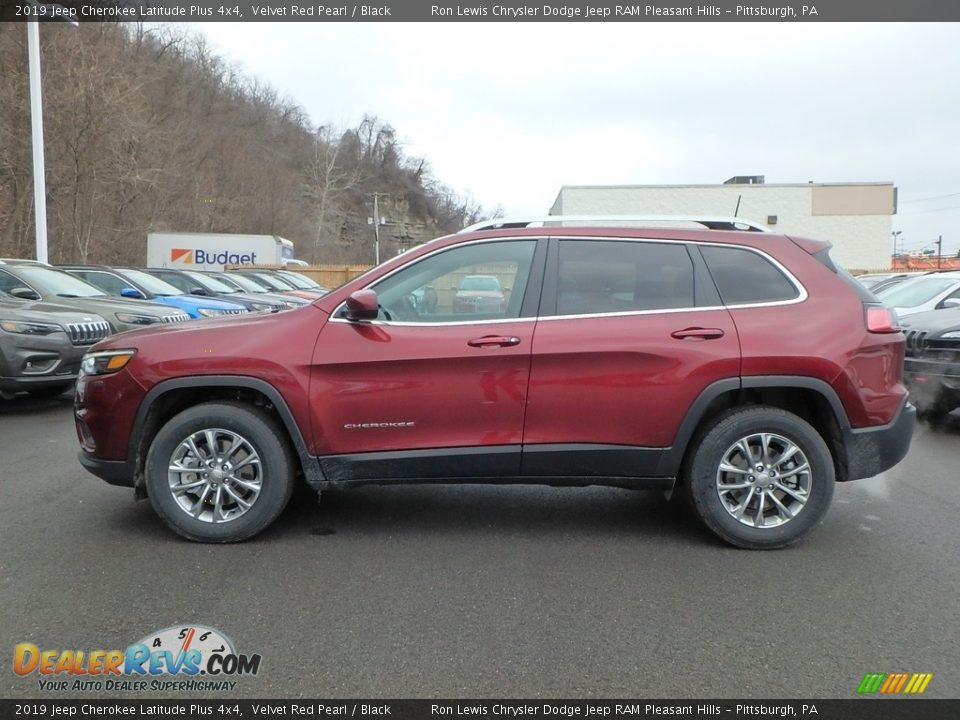 2019 Jeep Cherokee Latitude Plus 4x4 Velvet Red Pearl / Black Photo #2