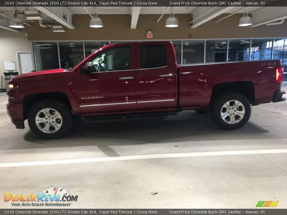 2018 Chevrolet Silverado 1500 LTZ Double Cab 4x4 Cajun Red Tintcoat / Cocoa Dune Photo #3