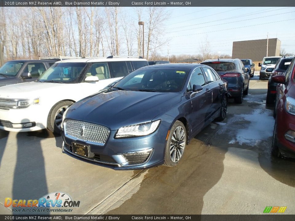 2018 Lincoln MKZ Reserve AWD Blue Diamond Metallic / Ebony Photo #1