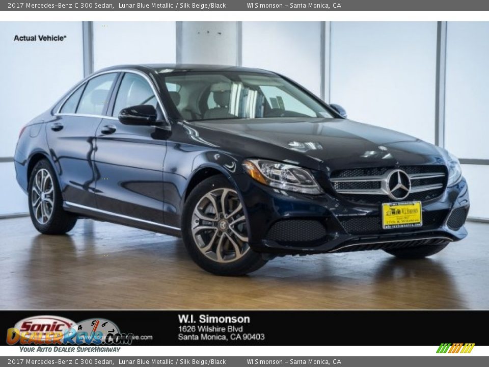 2017 Mercedes-Benz C 300 Sedan Lunar Blue Metallic / Silk Beige/Black Photo #1