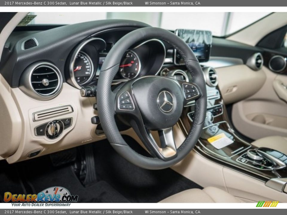 2017 Mercedes-Benz C 300 Sedan Lunar Blue Metallic / Silk Beige/Black Photo #5