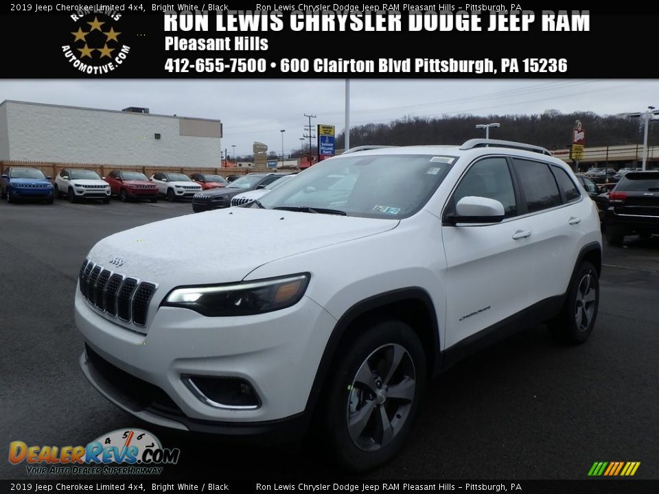 2019 Jeep Cherokee Limited 4x4 Bright White / Black Photo #1