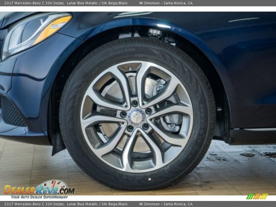2017 Mercedes-Benz C 300 Sedan Lunar Blue Metallic / Silk Beige/Black Photo #8