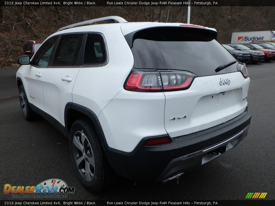 2019 Jeep Cherokee Limited 4x4 Bright White / Black Photo #3