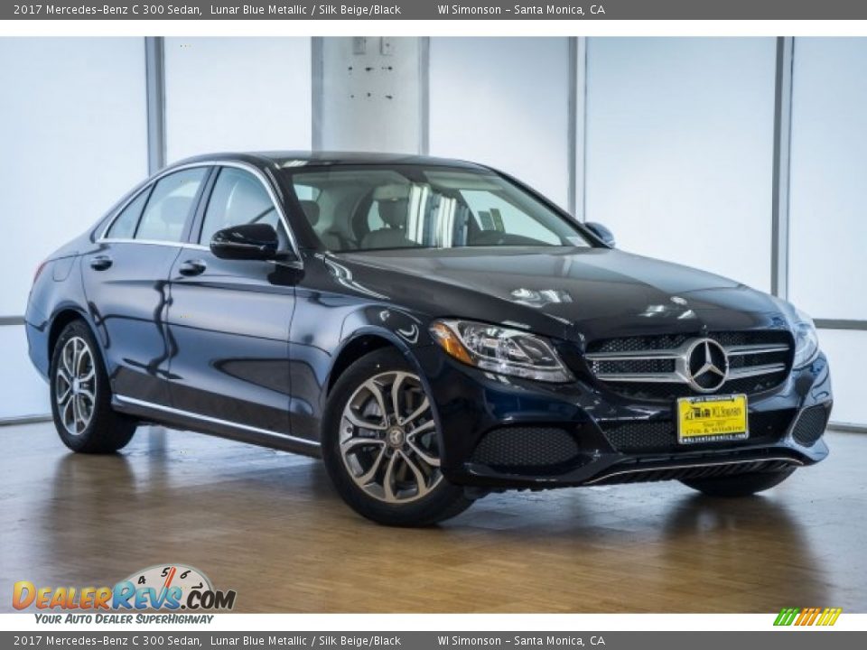 2017 Mercedes-Benz C 300 Sedan Lunar Blue Metallic / Silk Beige/Black Photo #10