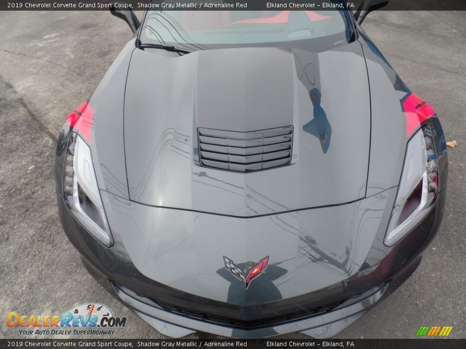 2019 Chevrolet Corvette Grand Sport Coupe Shadow Gray Metallic / Adrenaline Red Photo #4