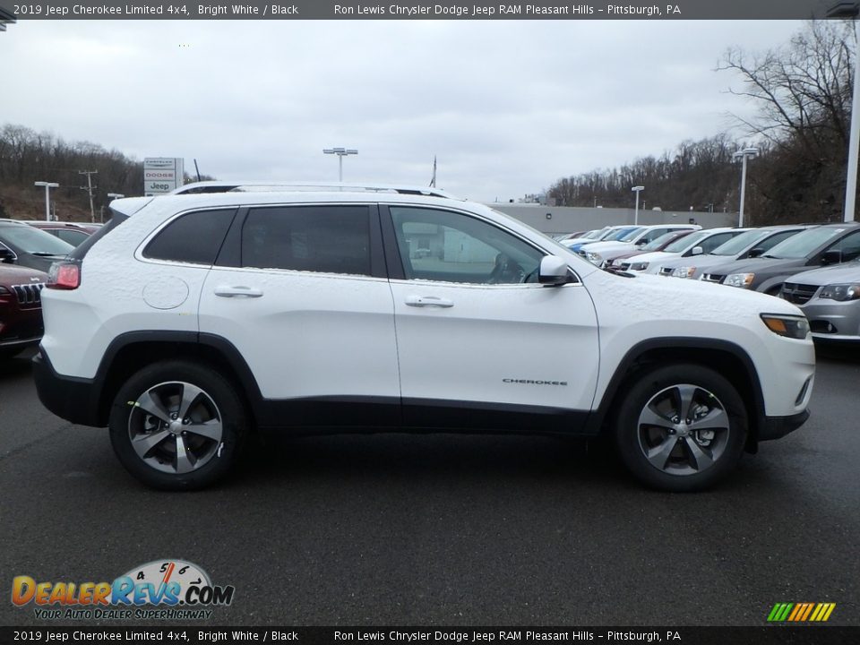 2019 Jeep Cherokee Limited 4x4 Bright White / Black Photo #6