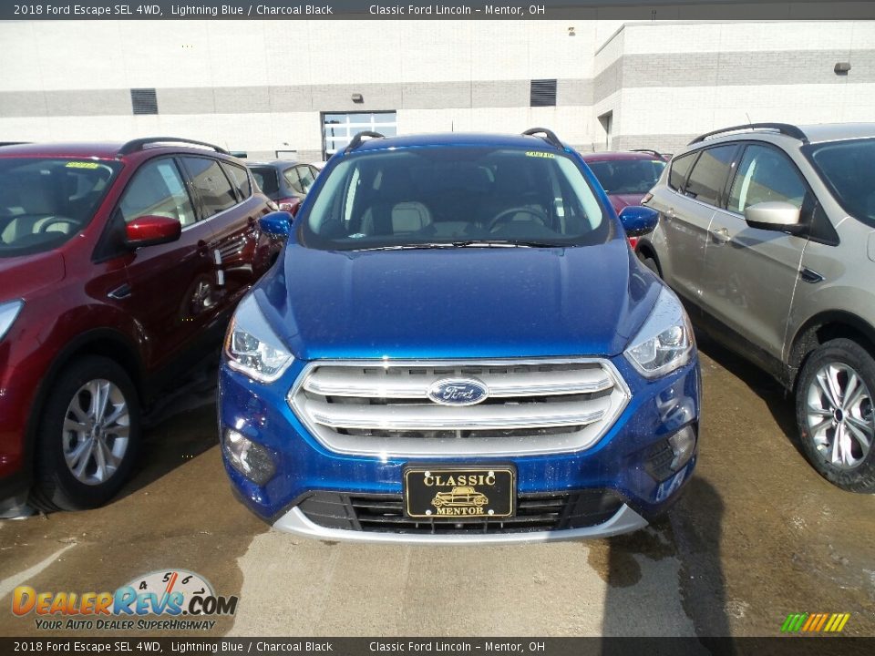 2018 Ford Escape SEL 4WD Lightning Blue / Charcoal Black Photo #2