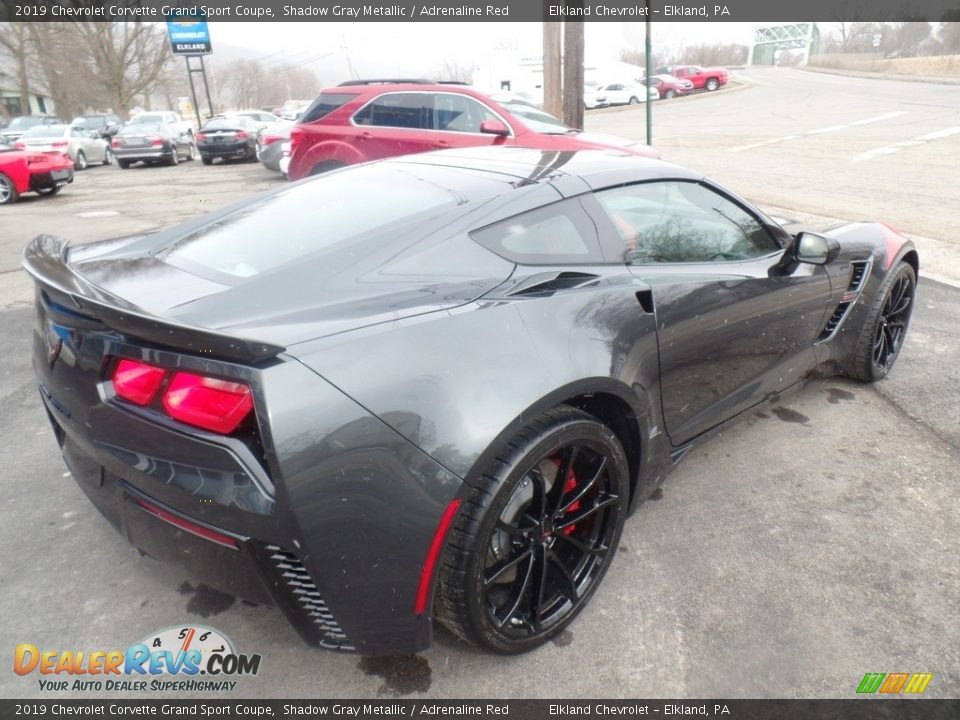 2019 Chevrolet Corvette Grand Sport Coupe Shadow Gray Metallic / Adrenaline Red Photo #8