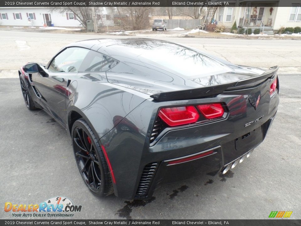 2019 Chevrolet Corvette Grand Sport Coupe Shadow Gray Metallic / Adrenaline Red Photo #10