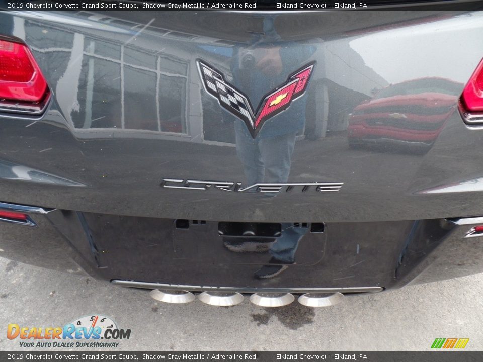 2019 Chevrolet Corvette Grand Sport Coupe Shadow Gray Metallic / Adrenaline Red Photo #13