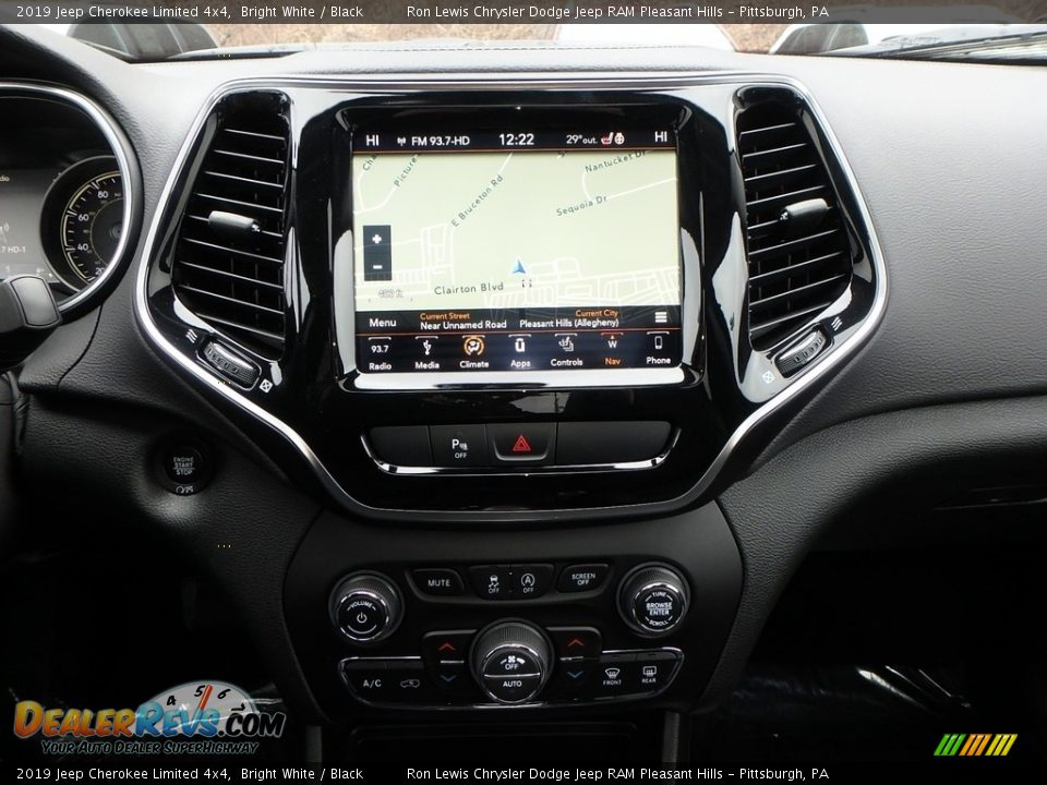 2019 Jeep Cherokee Limited 4x4 Bright White / Black Photo #16