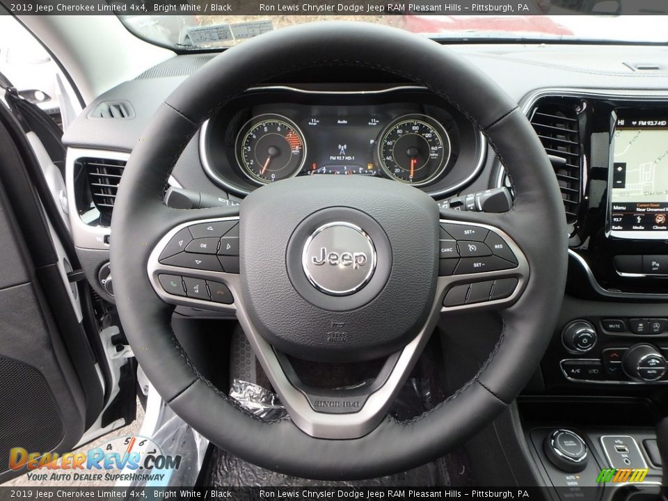 2019 Jeep Cherokee Limited 4x4 Bright White / Black Photo #17