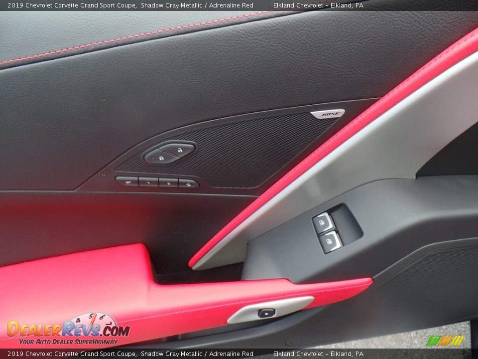 2019 Chevrolet Corvette Grand Sport Coupe Shadow Gray Metallic / Adrenaline Red Photo #16