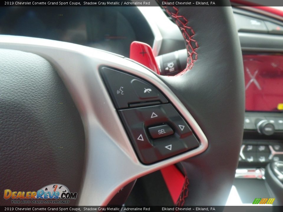 2019 Chevrolet Corvette Grand Sport Coupe Shadow Gray Metallic / Adrenaline Red Photo #21