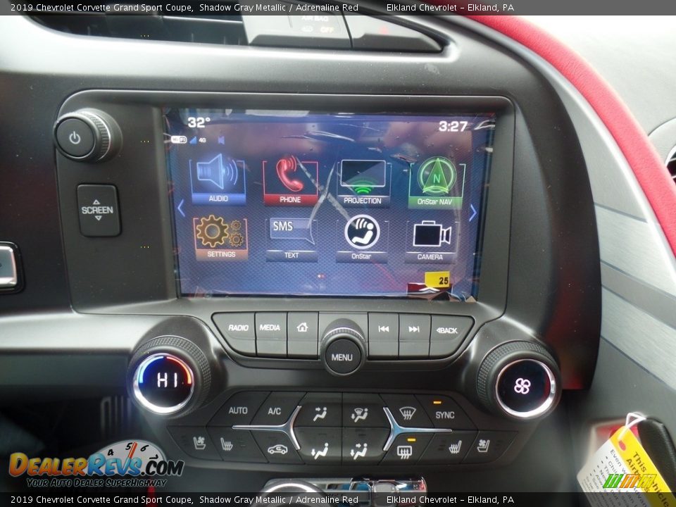 2019 Chevrolet Corvette Grand Sport Coupe Shadow Gray Metallic / Adrenaline Red Photo #25