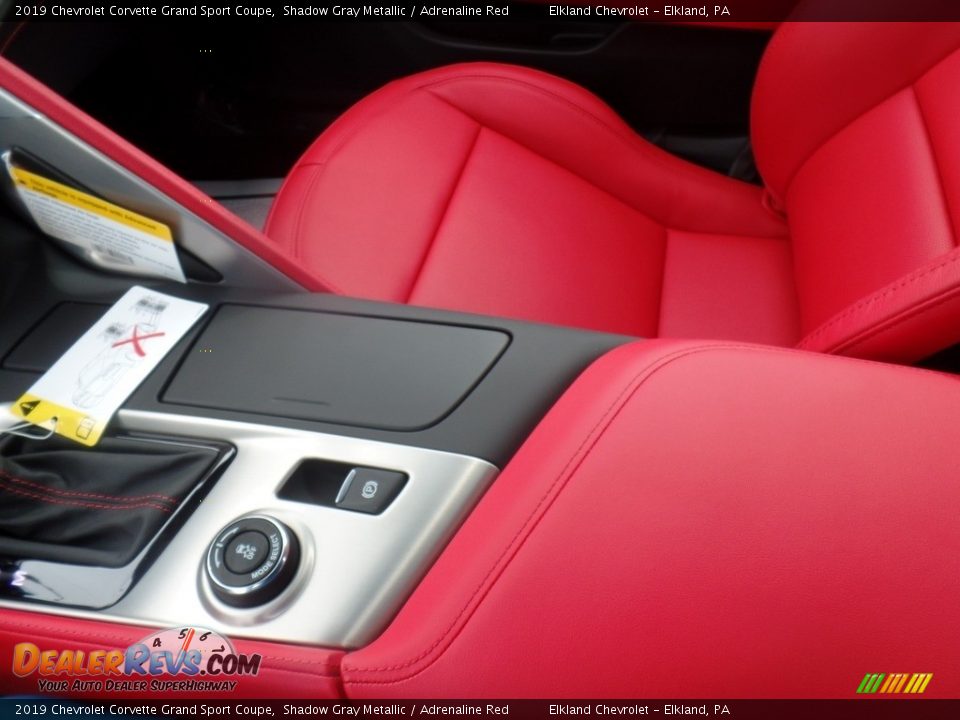 2019 Chevrolet Corvette Grand Sport Coupe Shadow Gray Metallic / Adrenaline Red Photo #33