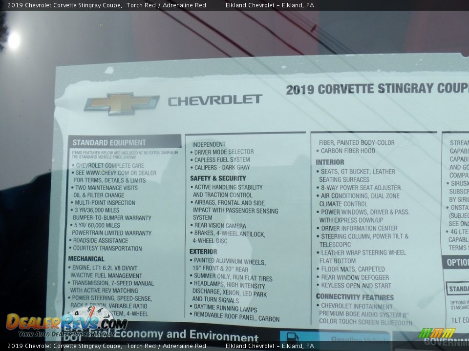 2019 Chevrolet Corvette Stingray Coupe Torch Red / Adrenaline Red Photo #34