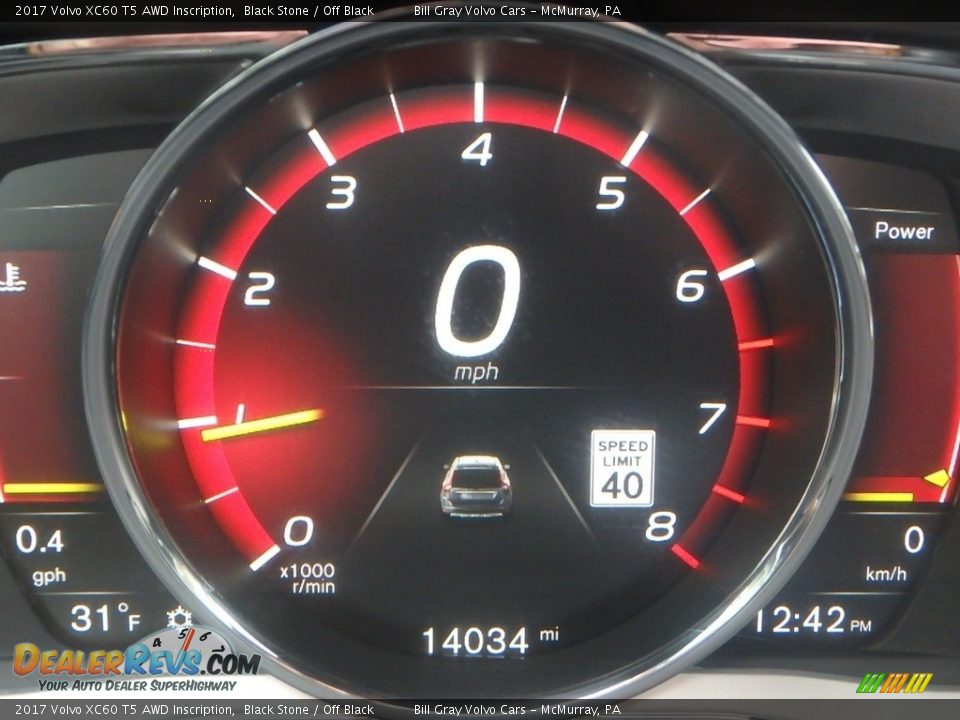 2017 Volvo XC60 T5 AWD Inscription Black Stone / Off Black Photo #24
