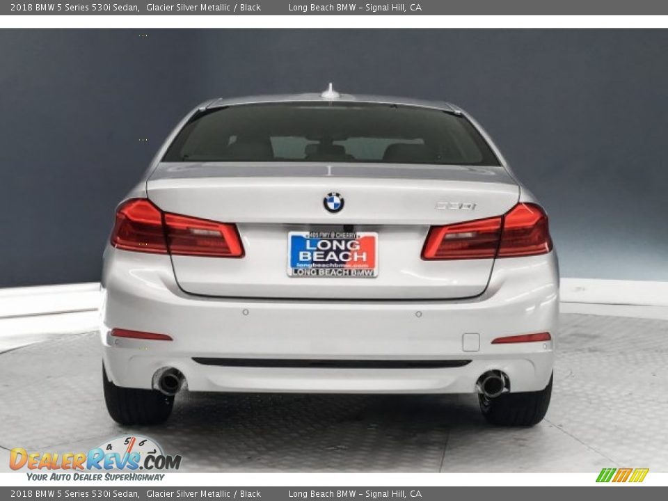 2018 BMW 5 Series 530i Sedan Glacier Silver Metallic / Black Photo #4