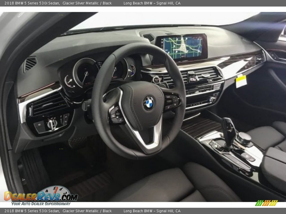 2018 BMW 5 Series 530i Sedan Glacier Silver Metallic / Black Photo #5