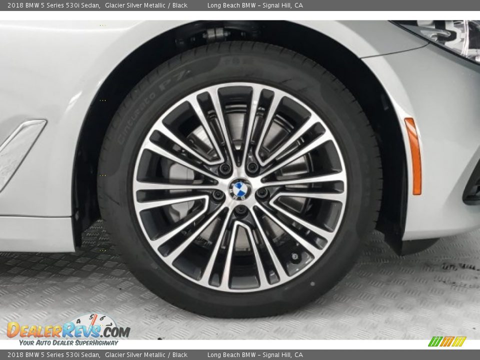 2018 BMW 5 Series 530i Sedan Glacier Silver Metallic / Black Photo #9