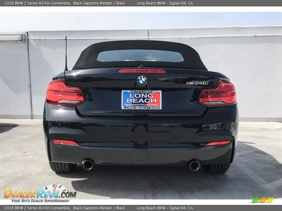 2018 BMW 2 Series M240i Convertible Black Sapphire Metallic / Black Photo #4