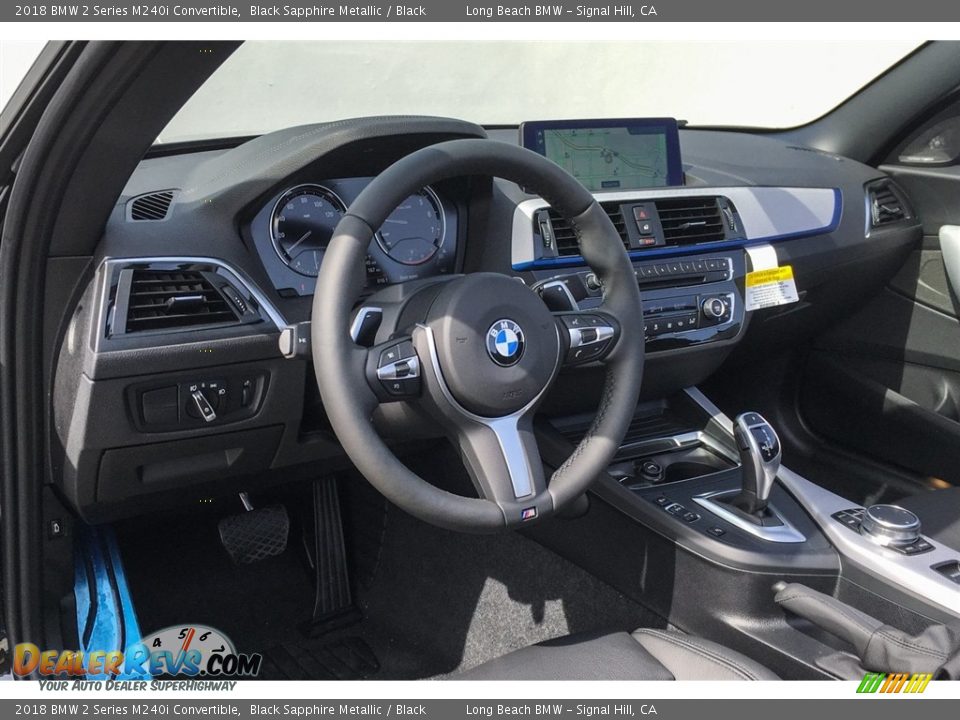 2018 BMW 2 Series M240i Convertible Black Sapphire Metallic / Black Photo #5