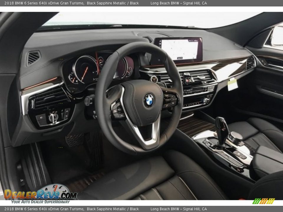 2018 BMW 6 Series 640i xDrive Gran Turismo Black Sapphire Metallic / Black Photo #5