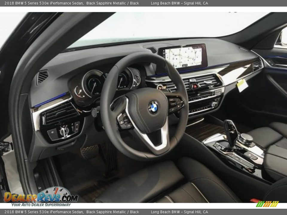 2018 BMW 5 Series 530e iPerfomance Sedan Black Sapphire Metallic / Black Photo #5