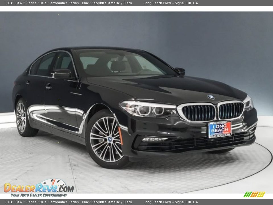 2018 BMW 5 Series 530e iPerfomance Sedan Black Sapphire Metallic / Black Photo #12