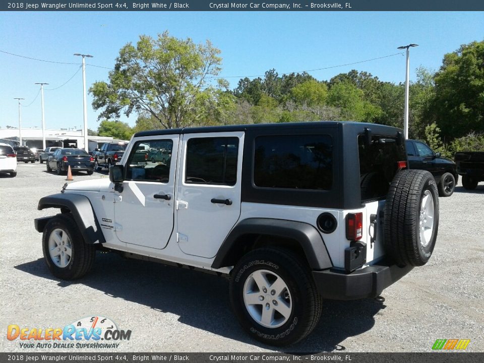 2018 Jeep Wrangler Unlimited Sport 4x4 Bright White / Black Photo #3