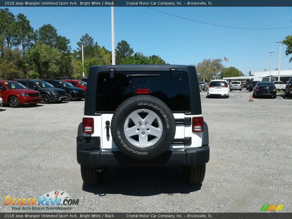 2018 Jeep Wrangler Unlimited Sport 4x4 Bright White / Black Photo #4