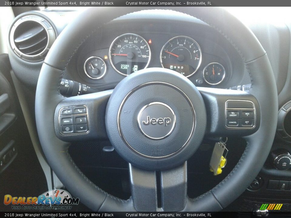 2018 Jeep Wrangler Unlimited Sport 4x4 Bright White / Black Photo #14